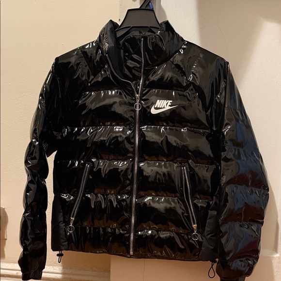 Nike Other - Nike Shiny Black Puffer Jacket
